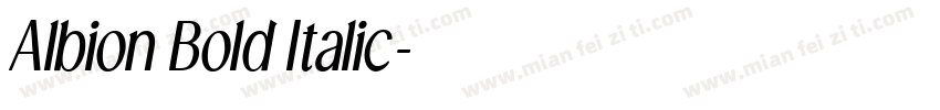 Albion Bold Italic字体转换